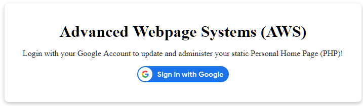 Screenshot of AWS website